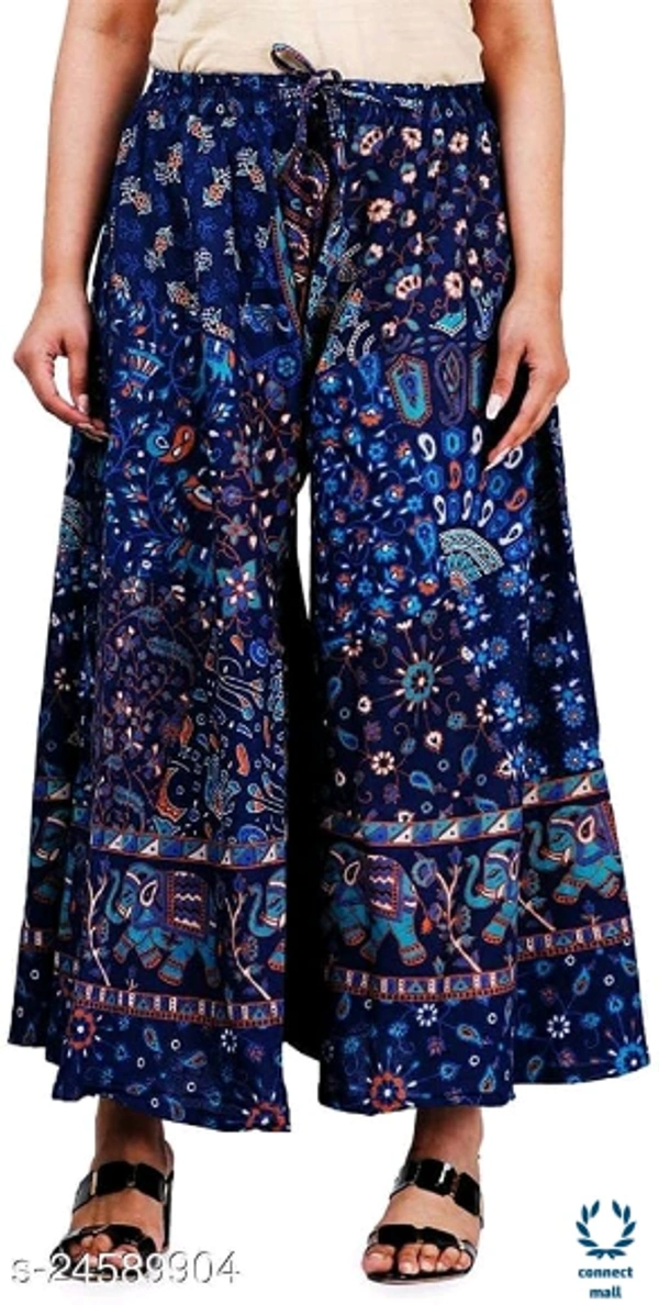 G4Girl jaipuri palazzo divider pant green - Free Size, COtton, Printed, Pack of:1